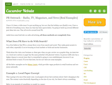 Tablet Screenshot of cucumbernebula.com